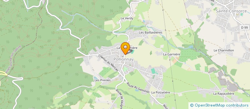 localisation de l'entreprise LES CAVALIERS DE POLLIONNAY à POLLIONNAY