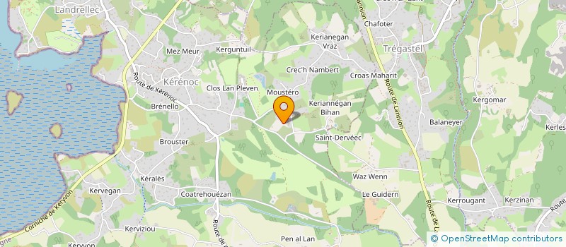 localisation de l'entreprise LES CAVALIERS DE ST SAMSON  PLEUMEUR-BODOU
