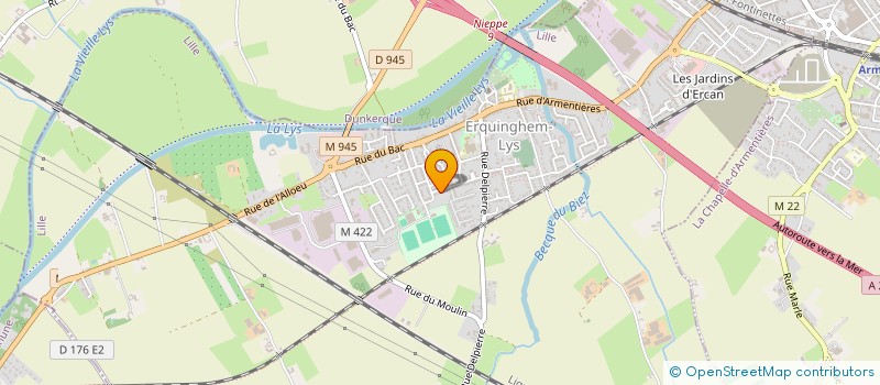 localisation de l'entreprise LES CAVALIERS DES ECURIES SAINT GEORGES  ERQUINGHEM-LYS