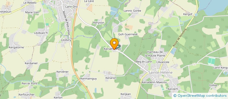 localisation de l'entreprise LES CAVALIERS DES GRANDS PINS  PLOUHINEC