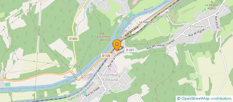 localisation de l'entreprise LES CAVALIERS DES VIEILLES VIGNES  COLOMBIER-FONTAINE