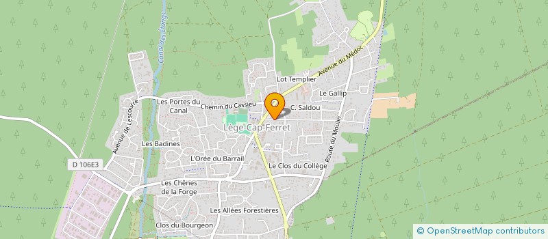 localisation de l'entreprise LES CAVALIERS DU BASSIN à LEGE-CAP-FERRET
