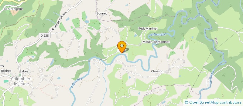 localisation de l'entreprise LES CAVALIERS DU DOUX à COLOMBIER-LE-JEUNE