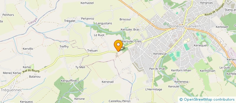 localisation de l'entreprise LES CAVALIERS DU TREFLE  PLONEOUR LANVERN