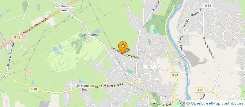 localisation de l'entreprise LES CAVALIERS VILLERESTOIS  VILLEREST