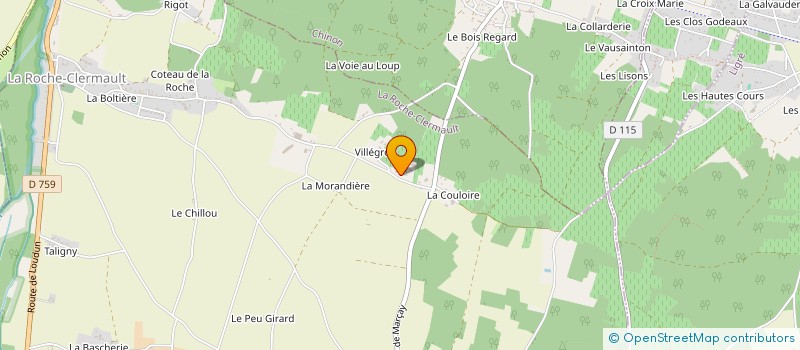 localisation de l'entreprise LES CAVEAUX RABELAISIENS  LA ROCHE CLERMAULT