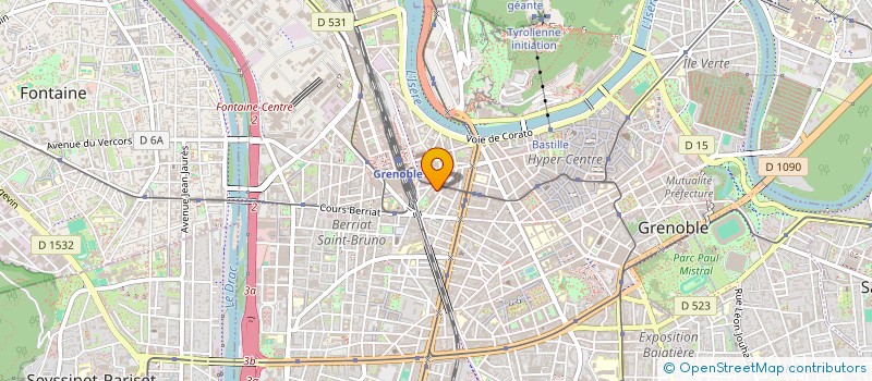 localisation de l'entreprise LES CAVES 4810  GRENOBLE