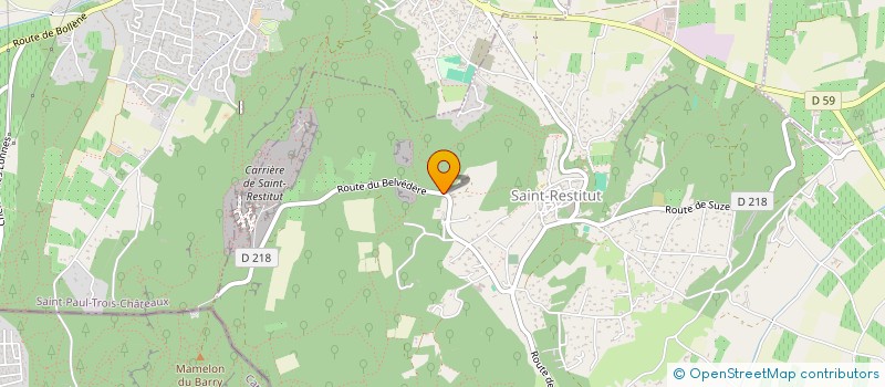 localisation de l'entreprise LES CAVES CATHEDRALES  SAINT-RESTITUT