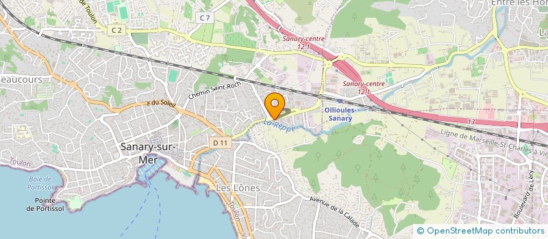 localisation de l'entreprise LES CAVES D AZUR à SANARY-SUR-MER