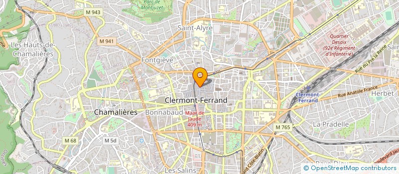 localisation de l'entreprise LES CAVES D'ORIGINE FRANCE  CLERMONT-FERRAND