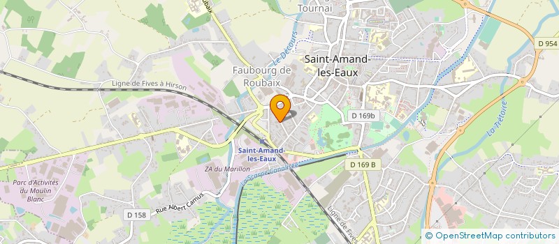 localisation de l'entreprise LES CAVES DE L'ABBAYE à SAINT-AMAND-LES-EAUX