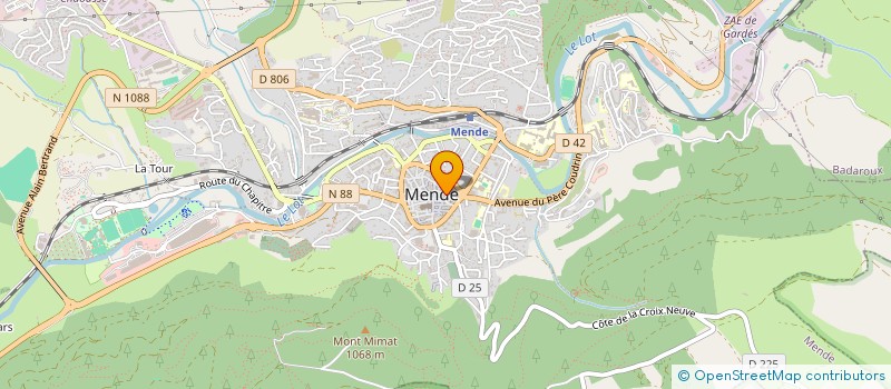 localisation de l'entreprise LES CAVES DE L'ALBERGUIER  MENDE