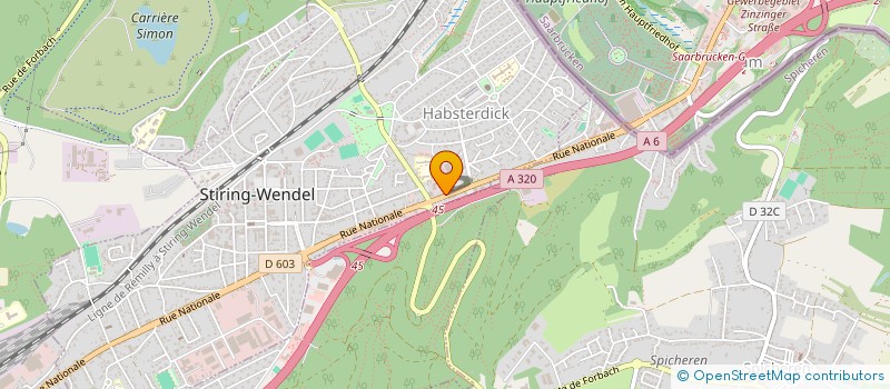 localisation de l'entreprise LES CAVES DE LA REINE  STIRING-WENDEL