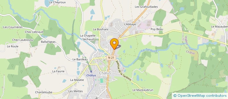 localisation de l'entreprise LES CAVES DE LA TOUR à CHALUS