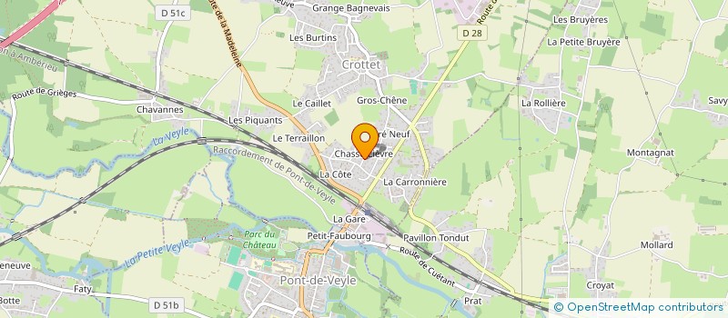 localisation de l'entreprise LES CAVES DE LA VEYLE à CROTTET