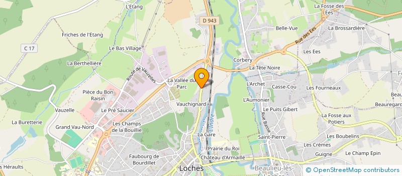 localisation de l'entreprise LES CAVES DE MAUVIERES  LOCHES