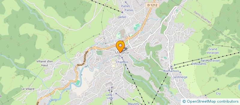 localisation de l'entreprise LES CAVES DE MEGEVE  MEGEVE