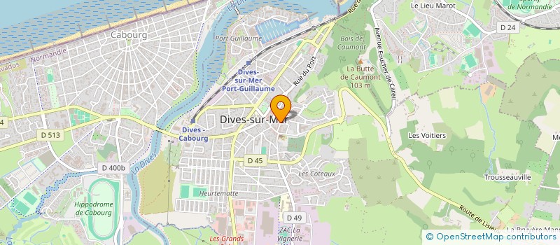 localisation de l'entreprise LES CAVES DU PRESSOIR  DIVES-SUR-MER