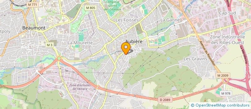 localisation de l'entreprise LES CAVES DU PRUNIER NOIR  AUBIERE