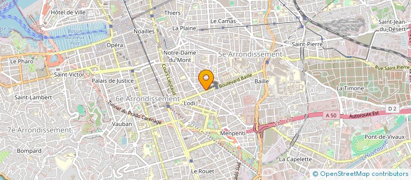 localisation de l'entreprise LES CAVES PROVENCALES à MARSEILLE
