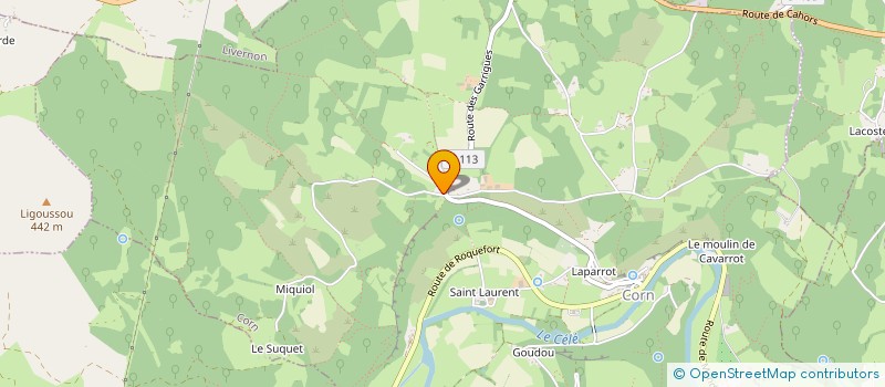 localisation de l'entreprise LES CAZELOUS  CORN