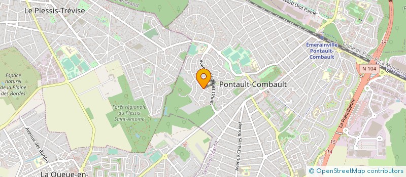 localisation de l'entreprise LES CEDRES à PONTAULT-COMBAULT