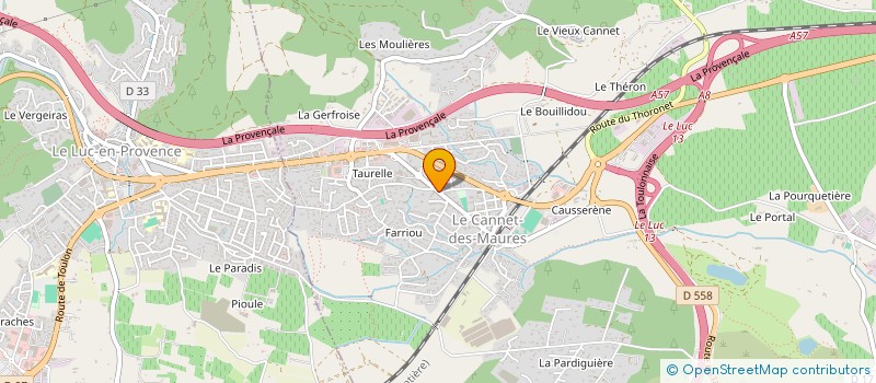 localisation de l'entreprise LES CEDRES  LE CANNET-DES-MAURES