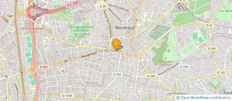 localisation de l'entreprise LES CEDRES à MONTREUIL