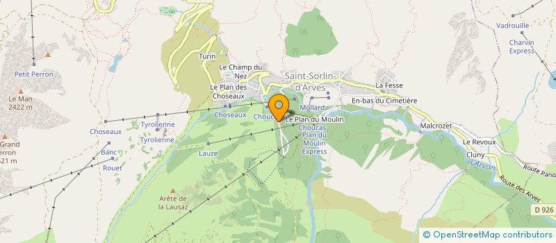 localisation de l'entreprise LES CEDRES à SAINT-SORLIN-D'ARVES