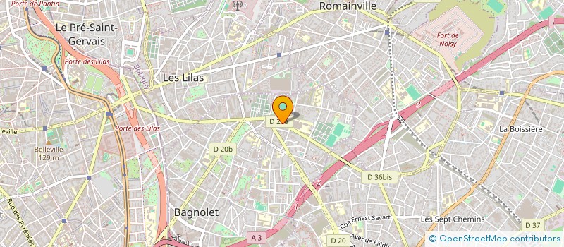 localisation de l'entreprise LES CEDRES à BAGNOLET