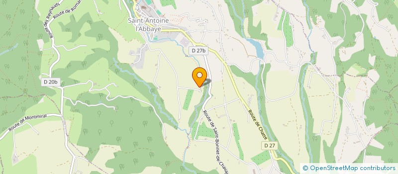 localisation de l'entreprise LES CEDRES  SAINT ANTOINE L'ABBAYE