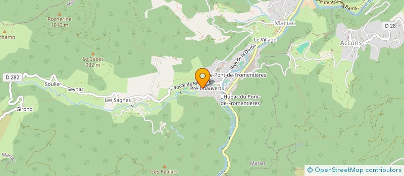 localisation de l'entreprise LES CEDRES BLEUS  LE CHEYLARD