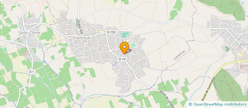 localisation de l'entreprise LES CEDRES DU 53 C RUE DE LA BICHE  CLARENSAC