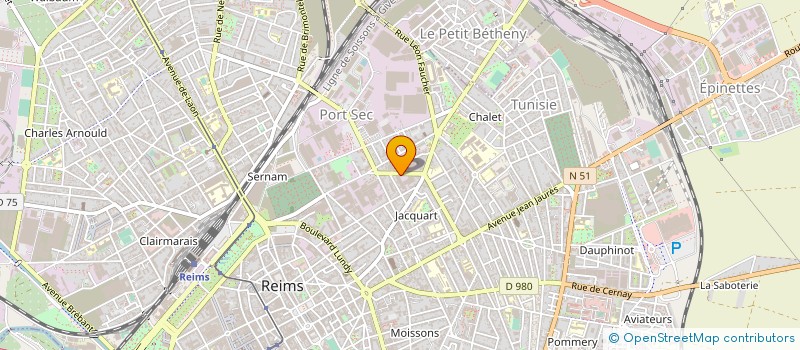 localisation de l'entreprise LES CELLIERS DU CHAMP DE MARS à REIMS