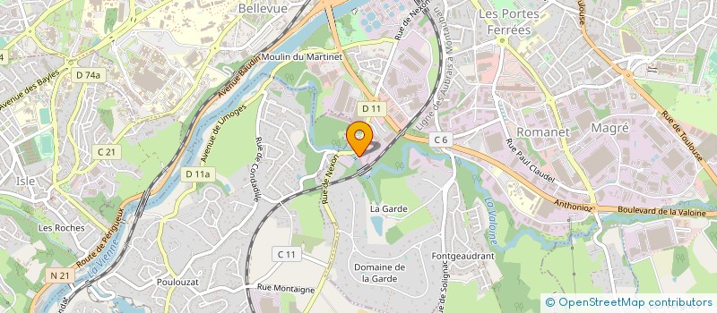 localisation de l'entreprise LES CENDRILLES à LIMOGES