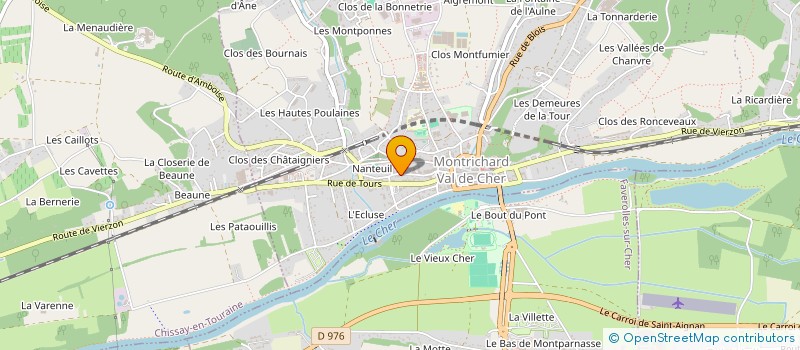 localisation de l'entreprise LES CENSEAUX à MONTRICHARD-VAL-DE-CHER