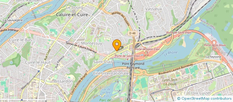 localisation de l'entreprise LES CENT à CALUIRE-ET-CUIRE