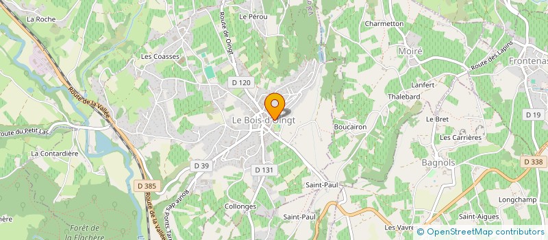 localisation de l'entreprise LES CENT CIELS à VAL D'OINGT
