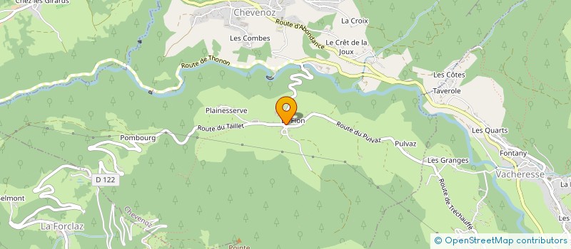 localisation de l'entreprise LES CENTAUREES à CHEVENOZ