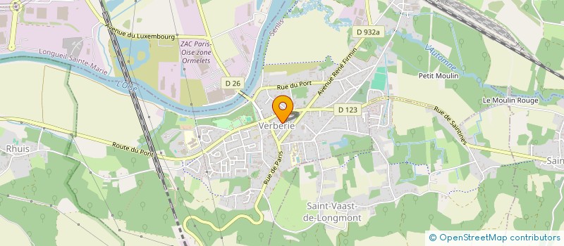 localisation de l'entreprise LES CENTR'IAUTS  VERBERIE