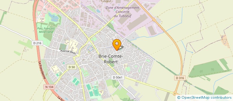 localisation de l'entreprise LES CENTRES MUSICAUX RURAUX 77  BRIE-COMTE-ROBERT