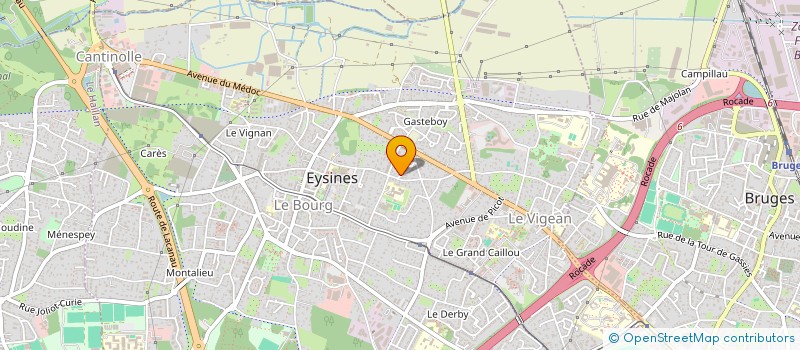 localisation de l'entreprise LES CENTURIONS DU SUD-OUEST à EYSINES