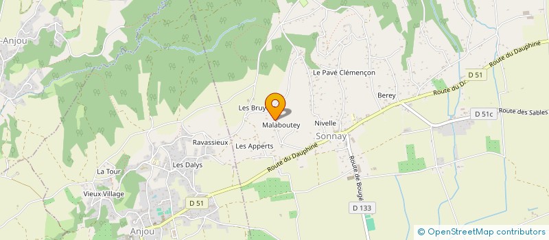 localisation de l'entreprise LES CEPAGES D'AUTOMNE  SONNAY