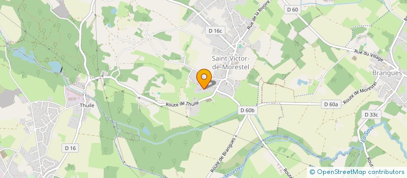 localisation de l'entreprise LES CERISES  SAINT-VICTOR-DE-MORESTEL