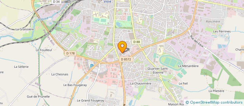 localisation de l'entreprise LES CERISIERS  VITRE