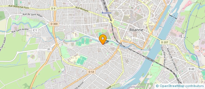 localisation de l'entreprise LES CERISIERS  ROANNE