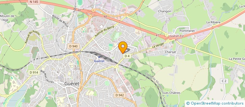 localisation de l'entreprise LES CERISIERS  GUERET