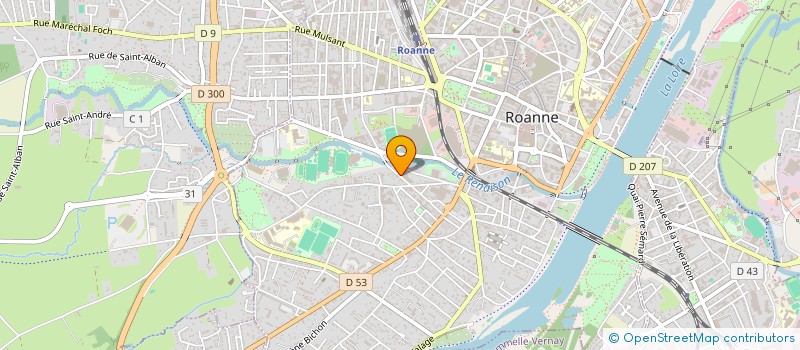 localisation de l'entreprise LES CERISIERS  ROANNE