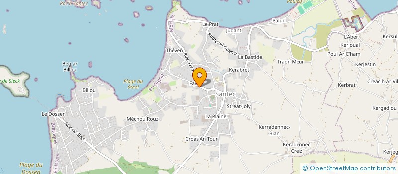 localisation de l'entreprise LES CERISIERS  SANTEC