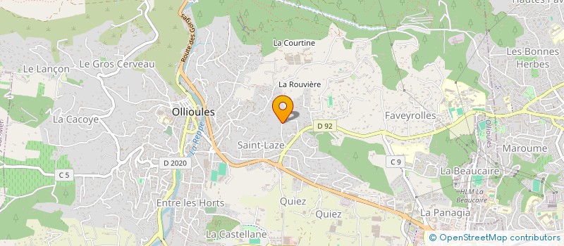 localisation de l'entreprise LES CERISIERS  OLLIOULES